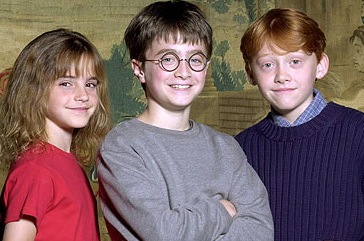 Emma Watson, Daniel Radcliffe şi Rupert Grint
