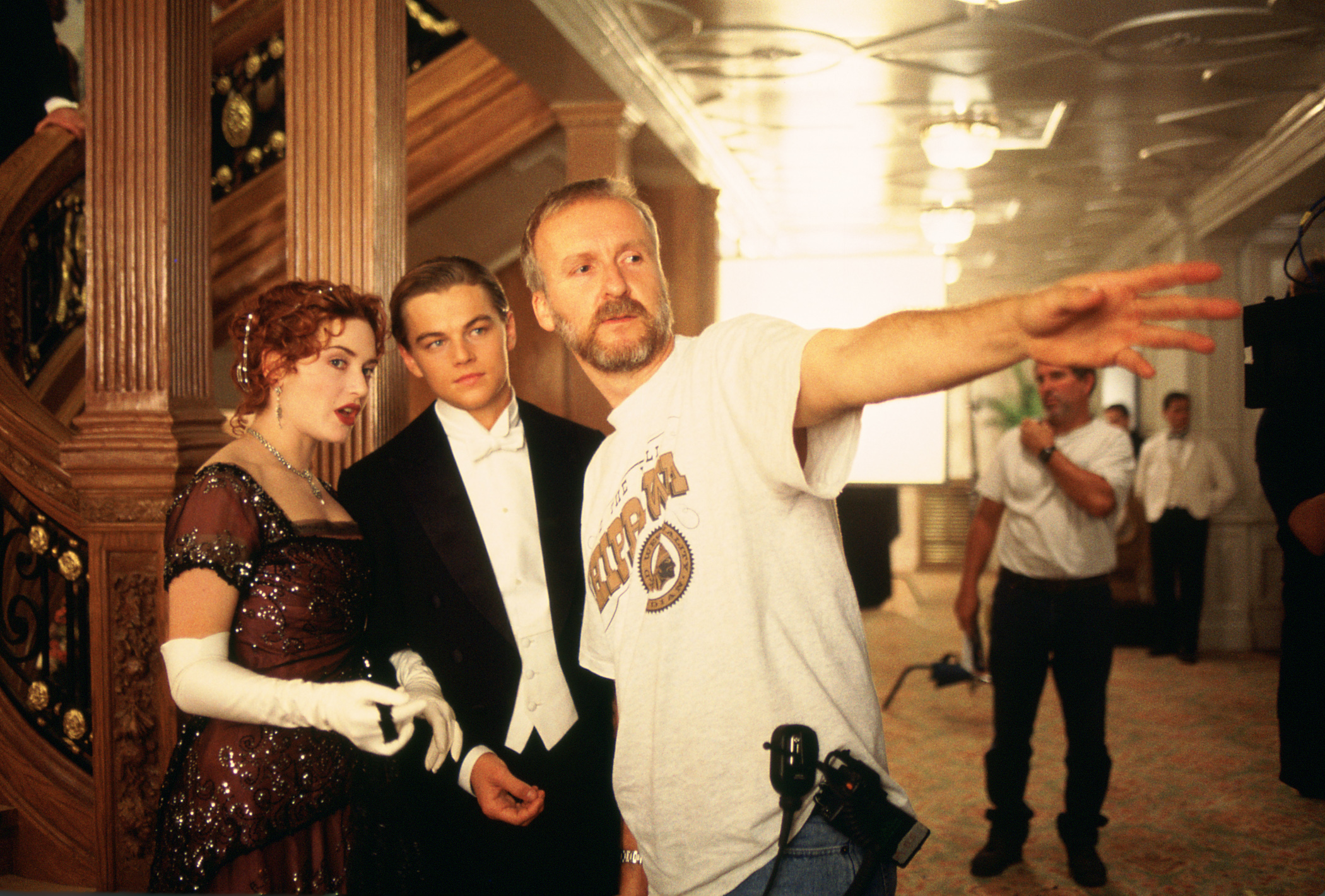 Poze Kate Winslet, Leonardo DiCaprio, James Cameron în  Titanic