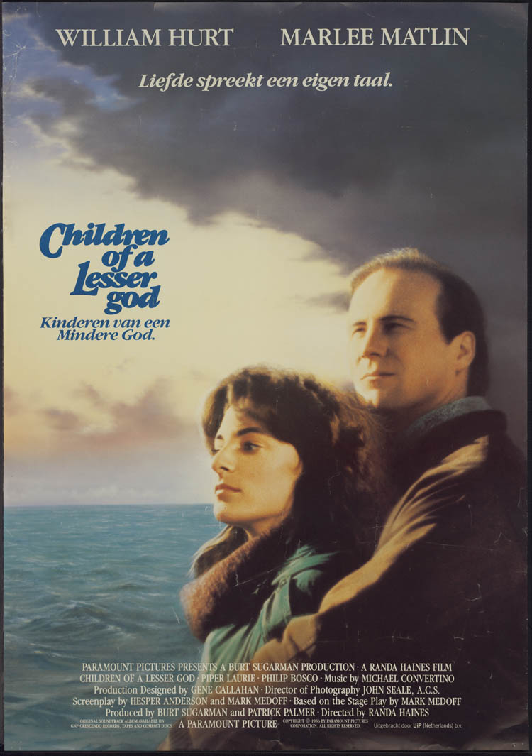 Children Of A Lesser God Summary Poster Children of a Lesser God (1986) - Poster Copiii unui Dumnezeu