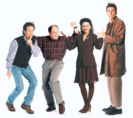 Poze Jerry Seinfeld, Jason Alexander, Julia Louis-Dreyfus, Michael Richards în  Seinfeld
