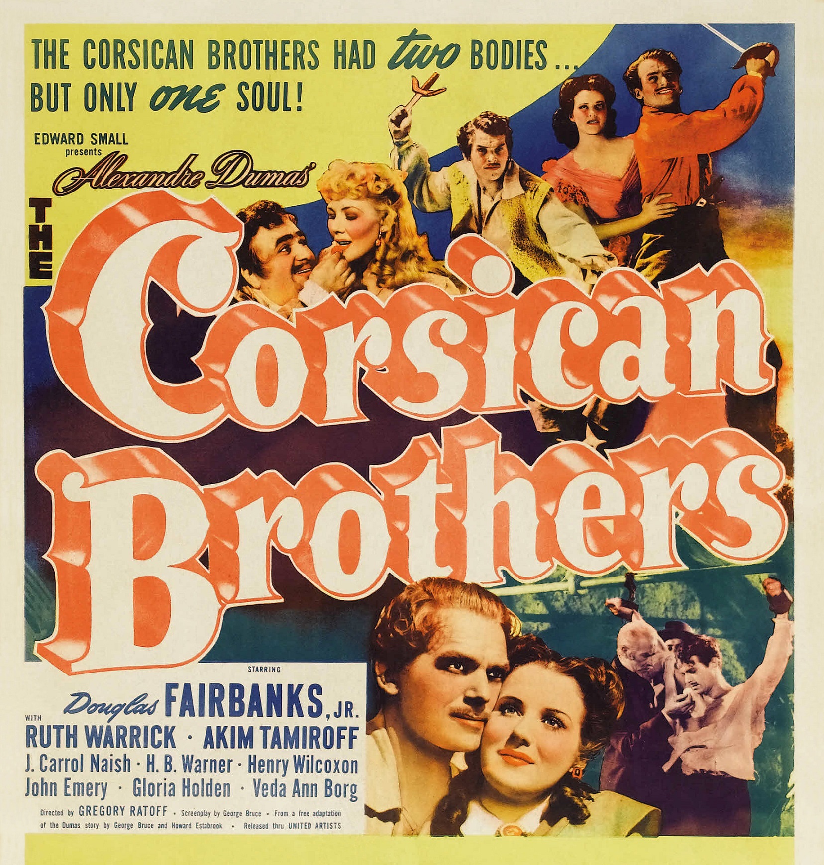 Poster The Corsican Brothers (1941) - Poster Frații Corsicani - Poster ...