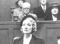 Premiera cu Marlene Dietrich: Martorul acuzarii.