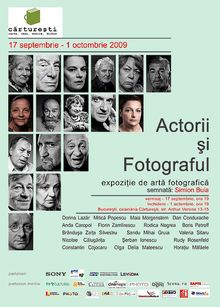 Portrete fotografice ale marilor actori români la Cărtureşti