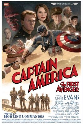 Super-poster retro pentru Captain America: The First Avenger