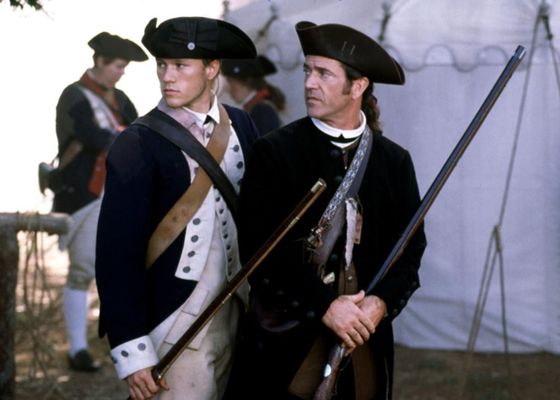 Heath Ledger, Mel Gibson în The Patriot
