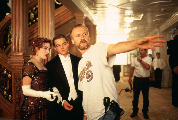 Kate Winslet, James Cameron, Leonardo DiCaprio în Titanic