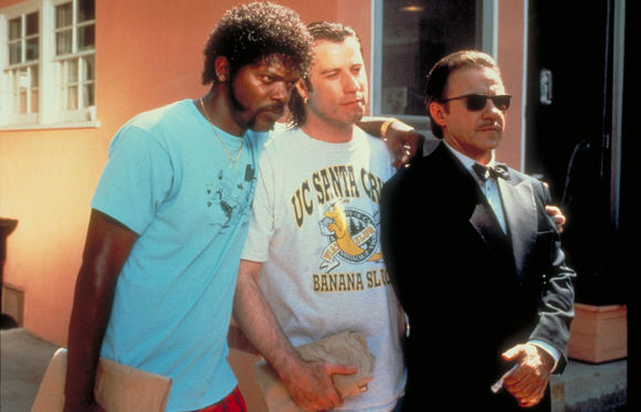 Samuel L. Jackson, John Travolta, Harvey Keitel în Pulp Fiction
