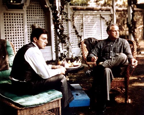 Al Pacino, Marlon Brando în The Godfather