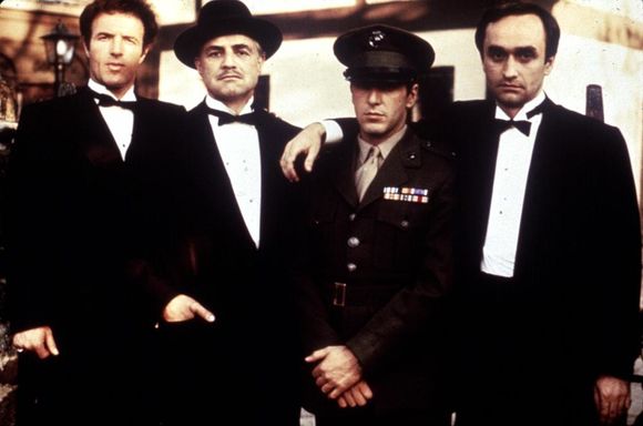 James Caan, Al Pacino, Marlon Brando, John Cazale în The Godfather