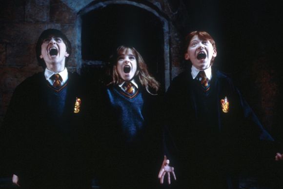 Daniel Radcliffe, Emma Watson, Rupert Grint în Harry Potter and the Sorcerer's Stone