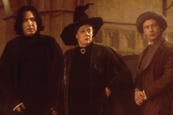 Maggie Smith, Ian Hart, Alan Rickman în Harry Potter and the Sorcerer's Stone