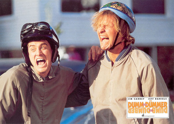 Jim Carrey, Jeff Daniels în Dumb and Dumber