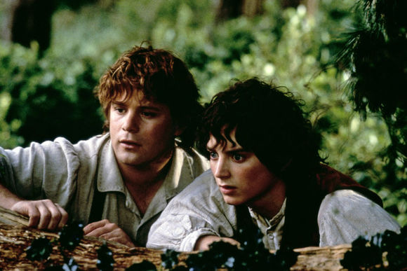Sean Astin, Elijah Wood în The Lord of the Rings: The Fellowship of the Ring