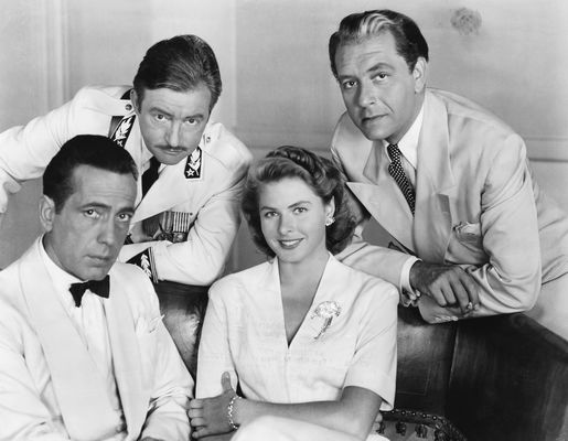 Humphrey Bogart, Ingrid Bergman în Casablanca