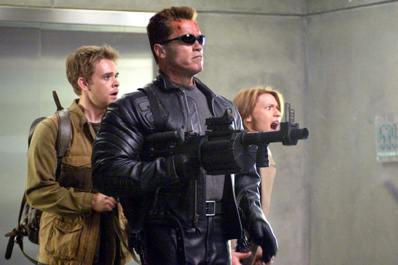 Arnold Schwarzenegger, Claire Danes, Nick Stahl în Terminator 3: Rise of the Machines
