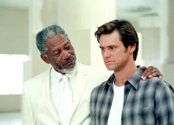 Jim Carrey, Morgan Freeman în Bruce Almighty