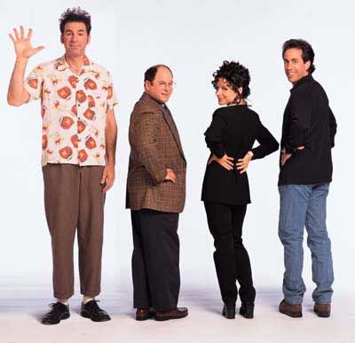 Michael Richards, Jason Alexander, Julia Louis-Dreyfus, Jerry Seinfeld în Seinfeld