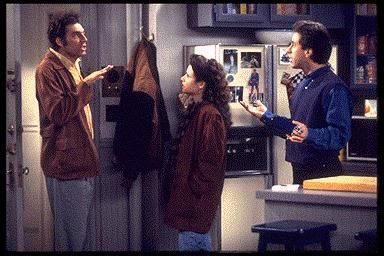 Julia Louis-Dreyfus, Michael Richards, Jerry Seinfeld în Seinfeld