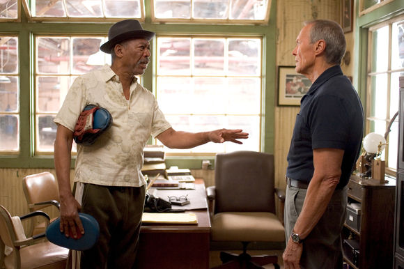 Clint Eastwood, Morgan Freeman în Million Dollar Baby