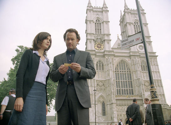 Tom Hanks, Audrey Tautou în The Da Vinci Code