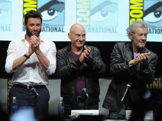 Hugh Jackman, Patrick Stewart, Ian McKellen în X-Men: Days of Future Past
