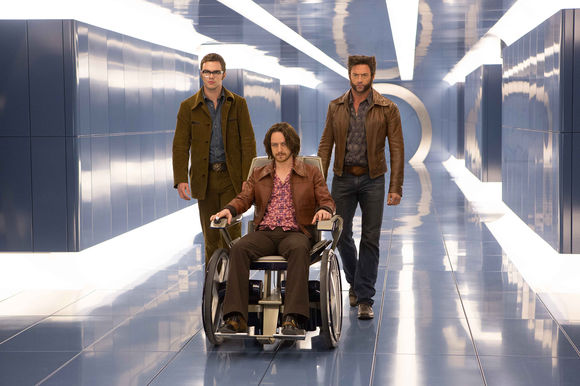 Hugh Jackman, Nicholas Hoult, James McAvoy în X-Men: Days of Future Past
