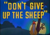 Poster Don't Give Up the Sheep