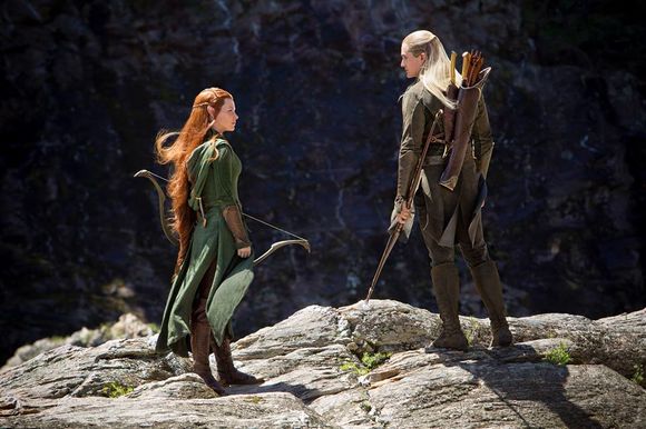 Evangeline Lilly, Orlando Bloom în The Hobbit: The Desolation of Smaug