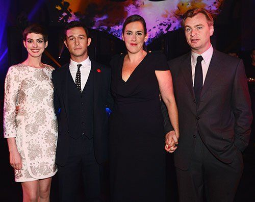 Anne Hathaway, Joseph Gordon-Levitt, Christopher Nolan în The Dark Knight Rises