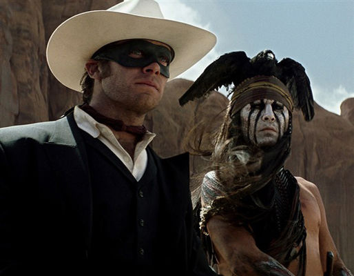 Armie Hammer, Johnny Depp în The Lone Ranger