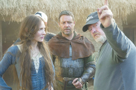 Cate Blanchett, Russell Crowe, Ridley Scott în Robin Hood