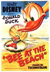 Poster Bee at the Beach