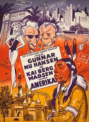 Poster Med Gunnar Nu-Hansen og Kai Berg Madsen gennem Amerika