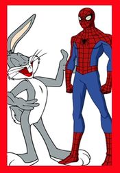 Poster Bugs Bunny şi Spiderman