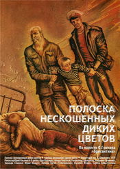 Poster Poloska neskoshennych dikikh tsvetov
