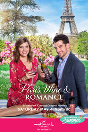 Poster Paris, Wine and Romance