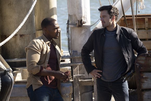 Anthony Mackie, Sebastian Stan în The Falcon and the Winter Soldier