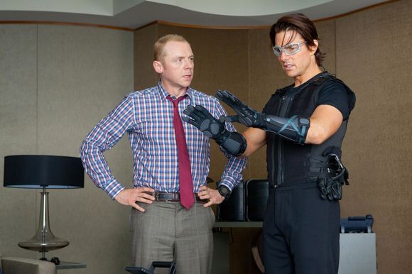 Tom Cruise, Simon Pegg în Mission: Impossible - Ghost Protocol