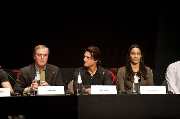 Tom Cruise, Brad Bird, Paula Patton în Mission: Impossible - Ghost Protocol