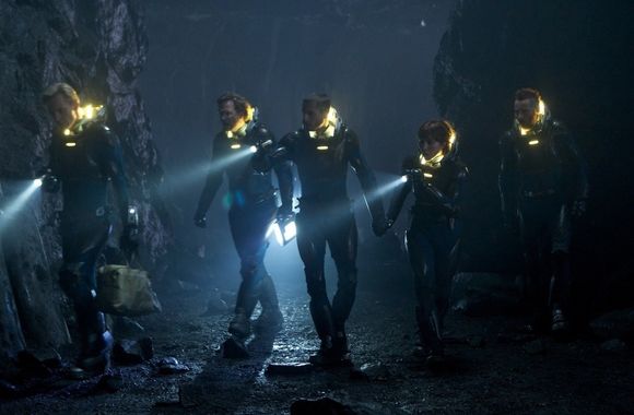 Michael Fassbender, Logan Marshall-Green, Noomi Rapace, Sean Harris în Prometheus