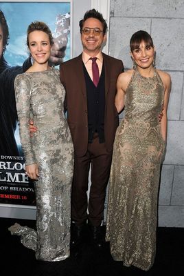 Robert Downey Jr., Rachel McAdams, Noomi Rapace în Sherlock Holmes: A Game Of Shadows
