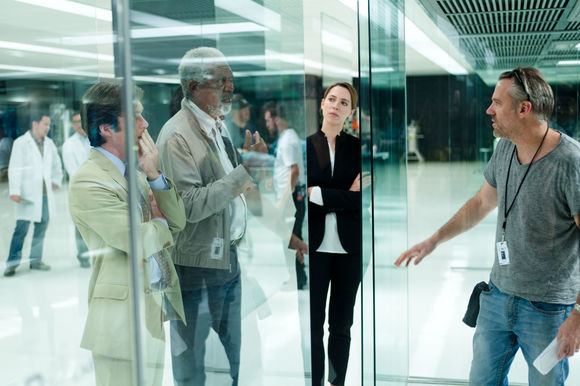 Cillian Murphy, Morgan Freeman, Rebecca Hall, Wally Pfister în Transcendence