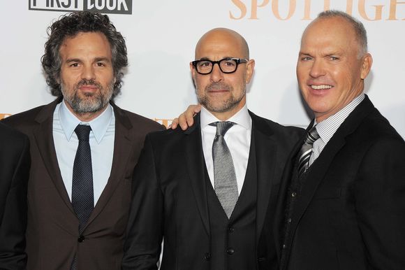 Mark Ruffalo, Stanley Tucci, Michael Keaton în Spotlight
