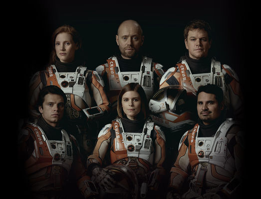 Matt Damon, Aksel Hennie, Sebastian Stan, Michael Peña, Kate Mara, Jessica Chastain în The Martian