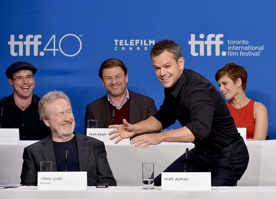 Ridley Scott, Matt Damon, Sean Bean, Kate Mara în The Martian
