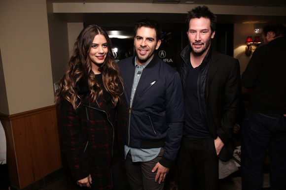 Lorenza Izzo, Eli Roth, Keanu Reeves în Knock Knock